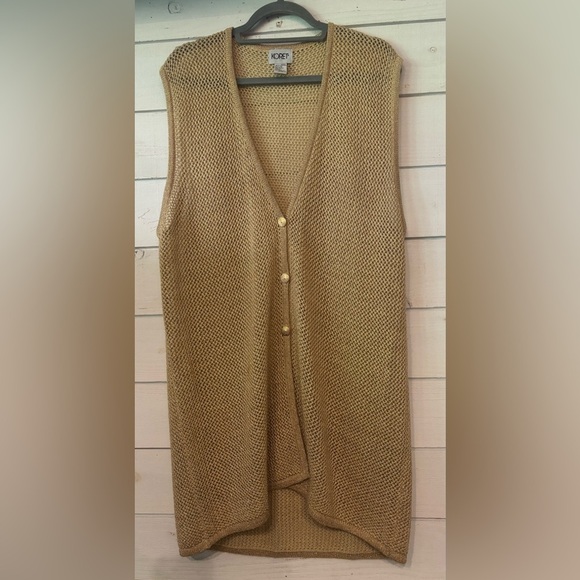 Koret Brushed Gold  Knit Vest with Gold Accents - Picture 2 of 16
